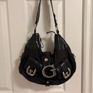 Black Guess Shoulder Bag y2k